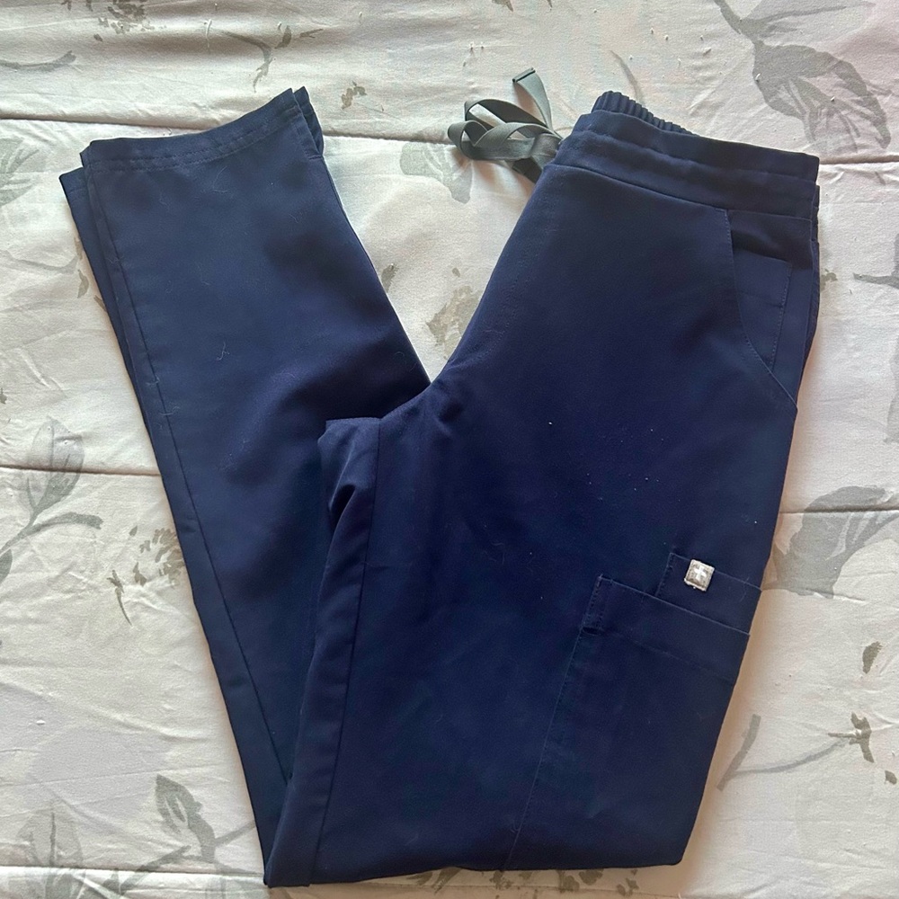 Figs Navy Straight Leg Pants - Petite